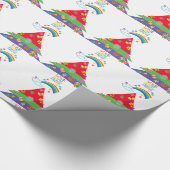 Vrouw: Liefde en Vrede voor altijd Kerstmis Cadeaupapier (Hoek)