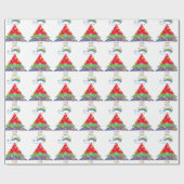 Vrouw: Liefde en Vrede voor altijd Kerstmis Cadeaupapier (Vlak)