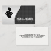 Vrouw Lifting Weight | Personal Trainer Visitekaartje (Voorkant / Achterkant)