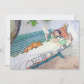 Vrouw liggend op een bank door Carl Larsson Bedankkaart (Voorkant)