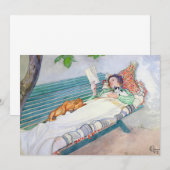 Vrouw liggend op een bank door Carl Larsson Bedankkaart (Voorkant / Achterkant)