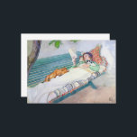 Vrouw liggend op een bank door Carl Larsson Bedankkaart<br><div class="desc">Carl Larsson - Woman Lying on a Bench,  1913. Carl Olof Larsson (1853-1919) was een Zweedse schilder die representatief was voor de Arts and Crafts-beweging.</div>