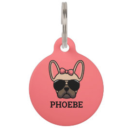 Vrouw Light Fawn French Bulldog ID Tag Huisdierpenning
