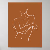 Vrouw lijn art poster (Voorkant)