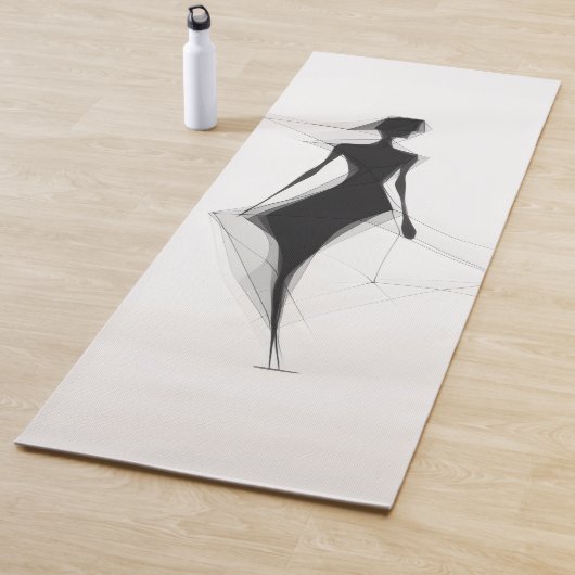 Vrouw lijn minimalisme yogamat (In situ)
