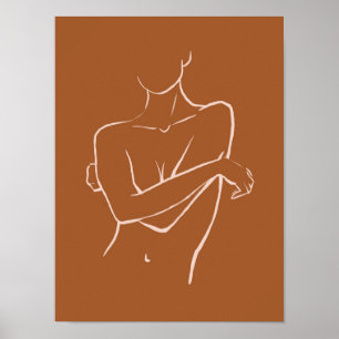Vrouw lijn  poster