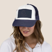 Vrouw Lijnkunst Gepersonaliseerd Trucker Pet (In situ)