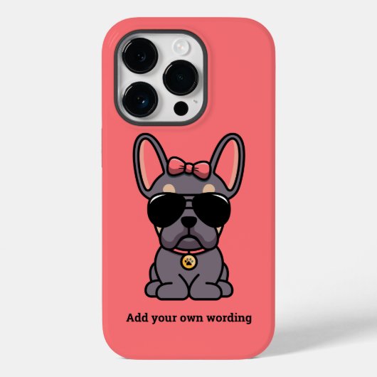 Vrouw Lila Tan French Bulldog Case-Mate iPhone Case (Achterkant)