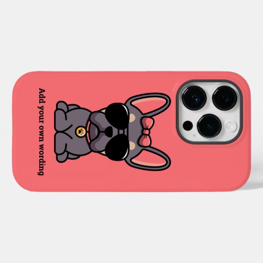 Vrouw Lila Tan French Bulldog Case-Mate iPhone Case (Achterkant (horizontaal))