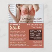 Vrouw Lingerie, dameskleding Advert. Flyer (Voorkant)
