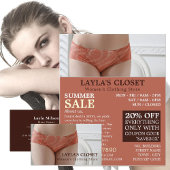 Vrouw Lingerie, dameskleding Advert. Flyer
