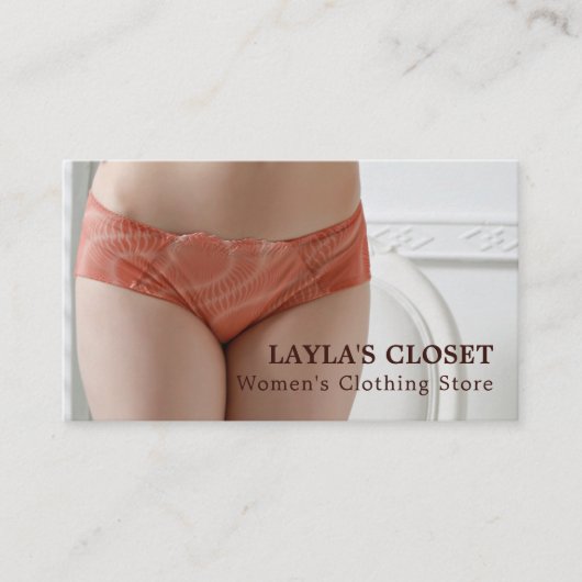 Vrouw Lingerie, dameskleding Visitekaartje (Voorkant)
