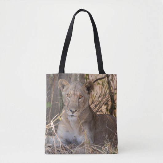Vrouw Lion Canvas tas (Voorkant)
