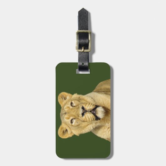 Vrouw Lion Motivatie Bagagelabel (Voorkant verticaal)