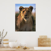 Vrouw Lioness Lion Lovers Gifts Poster (Keuken)