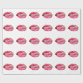 Vrouw lippen cadeaupapier (Vlak)