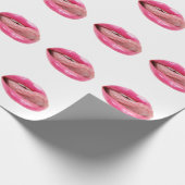 Vrouw lippen cadeaupapier (Hoek)