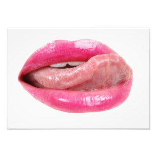 Vrouw lippen foto afdruk