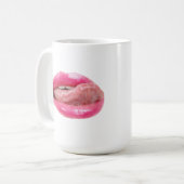 Vrouw lippen koffiemok (Voorkant links)