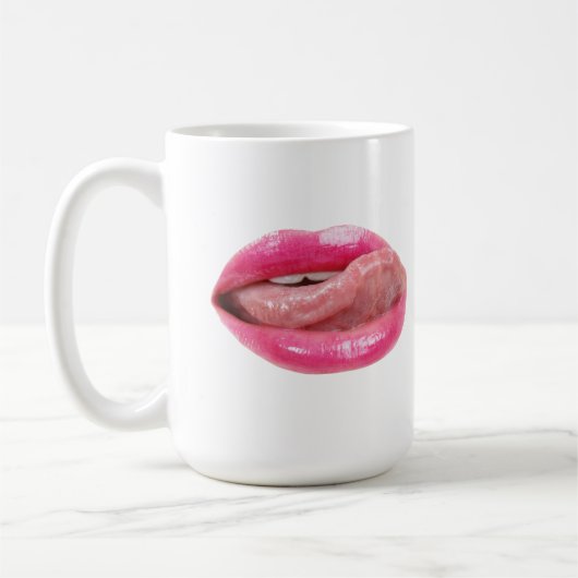 Vrouw lippen koffiemok (Links)