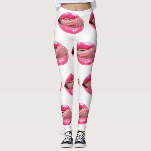 Vrouw lippen leggings (Voorkant)