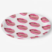 Vrouw lippen papieren bordje (Gekanteld)