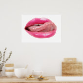 Vrouw lippen poster (Keuken)