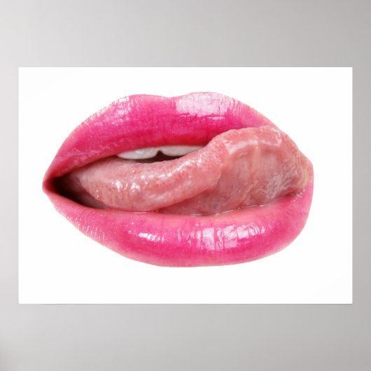 Vrouw lippen poster (Voorkant)