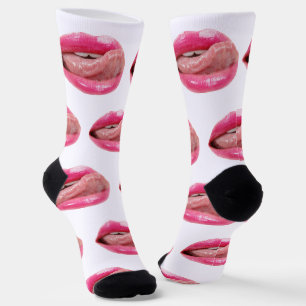 Vrouw lippen sokken