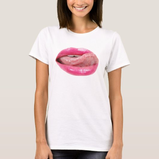 Vrouw lippen t-shirt (Voorkant)