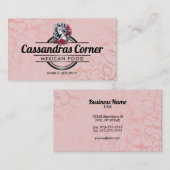  Vrouw logo roze visitekaartjes (Voorkant / Achterkant)