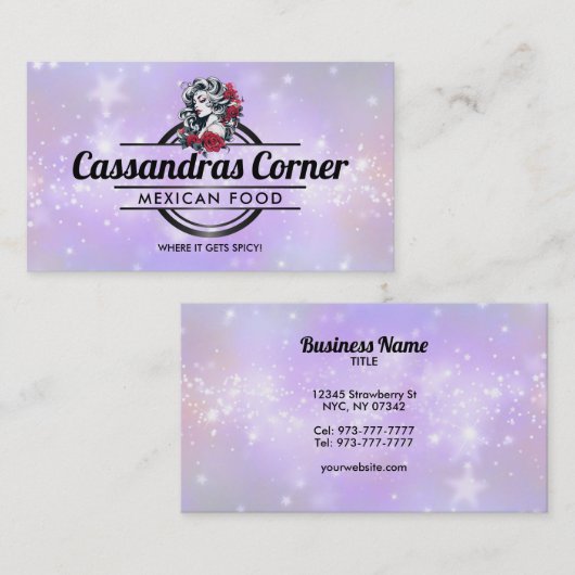  vrouw logo visitekaartjes (Voorkant / Achterkant)