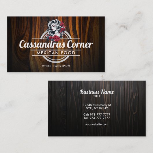  vrouw logo visitekaartjes (Voorkant / Achterkant)