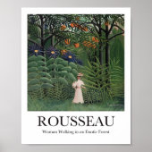 Vrouw loopt in een exotisch bos Henri Rousseau Poster (Voorkant)