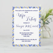 "Vrouw" Lotus vrijgezellenfeest uitnodiging (Staand voorkant)