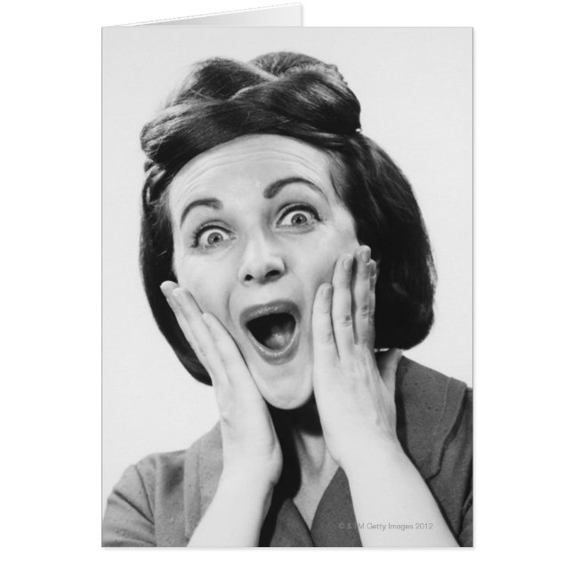 Vrouw maakt gezicht (Voorkant)