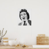 Vrouw maakt gezicht poster (Keuken)