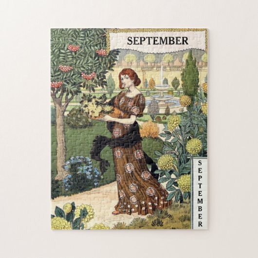  vrouw Maandelijks Gardening SEPTEMBER Colorful Legpuzzel (Verticaal)