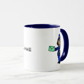 Vrouw Mail Carrier Personalized Name Mok (Voorkant rechts)