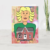 Vrouw makelaar Verjaardag Kaart (Voorkant)