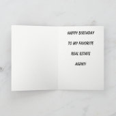 Vrouw makelaar Verjaardag Kaart (Binnen)
