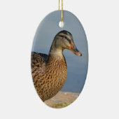 Vrouw Mallard Duck Keramisch Ornament (Rechts)