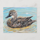 Vrouw Mallard Duck Painting Briefkaart (Voorkant)