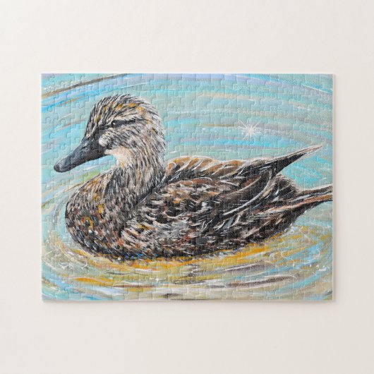 Vrouw Mallard Duck Painting Legpuzzel (Horizontaal)