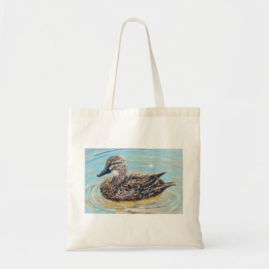 Vrouw Mallard Duck Painting Tote Bag (Voorkant)