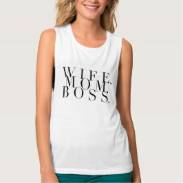 Vrouw. Mam. Baas. Chic Typography T-shirt