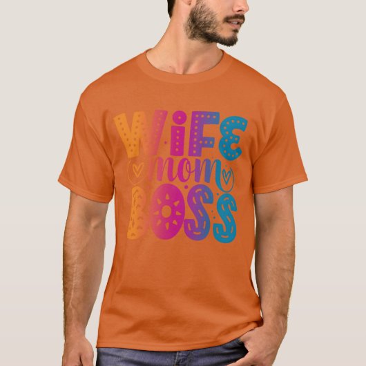 Vrouw Mam Baas Moederdag meisje T-shirt (Voorkant)