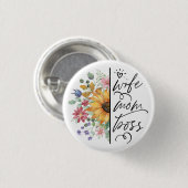 Vrouw, Mam, Baas Moederdag Ronde Button 3,2 Cm (Voorkant /achterkant)