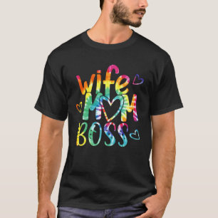 Vrouw Mam Boss Gelukkige Moederdag Tie Dye Beste M T-shirt