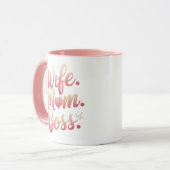Vrouw Mam Boss - Moederdag cadeau-ideeën Mok (Voorkant links)
